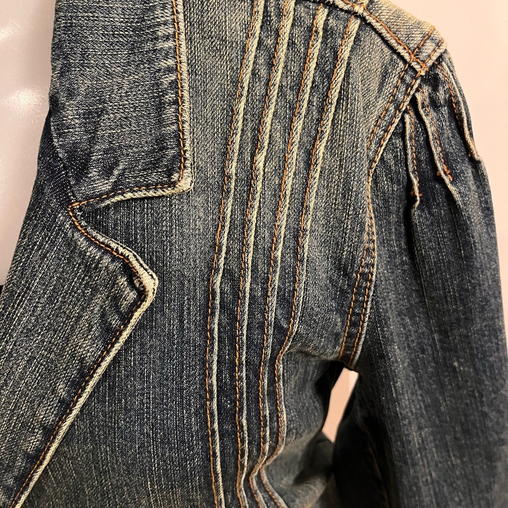 Levi's Y2K Fitted Denim Blazer size L - Picture 7 of 9